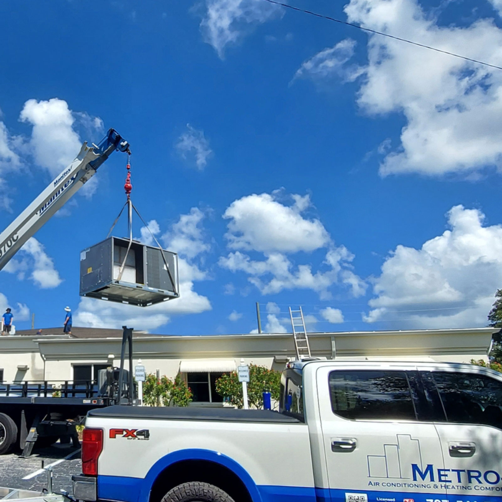 Commercial HVAC installation complete